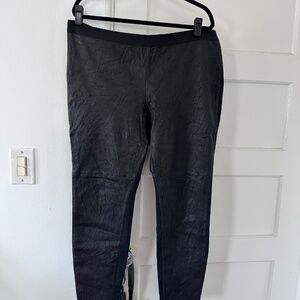 Eileen Fisher Plus Leather Front Leggings